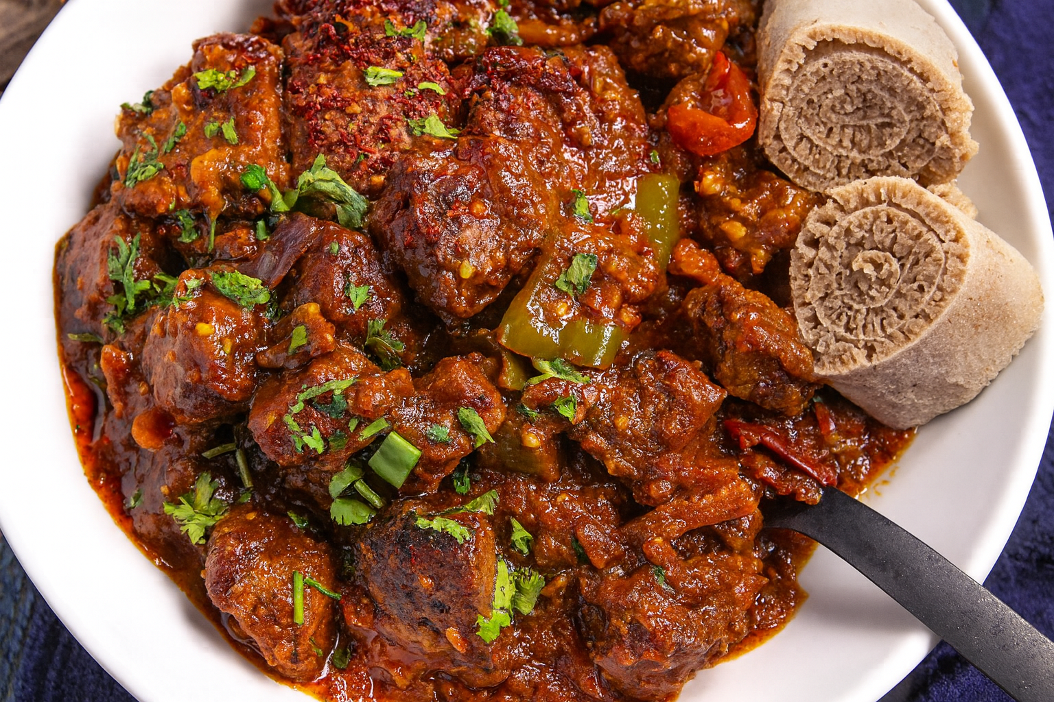 BEEF AWAZE TIBS FIRFIR / አዋዜ ጥብስ ፍርፍር